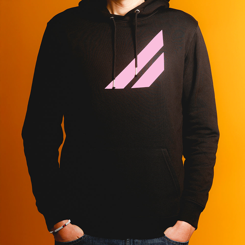Black hooded sweatshirt
